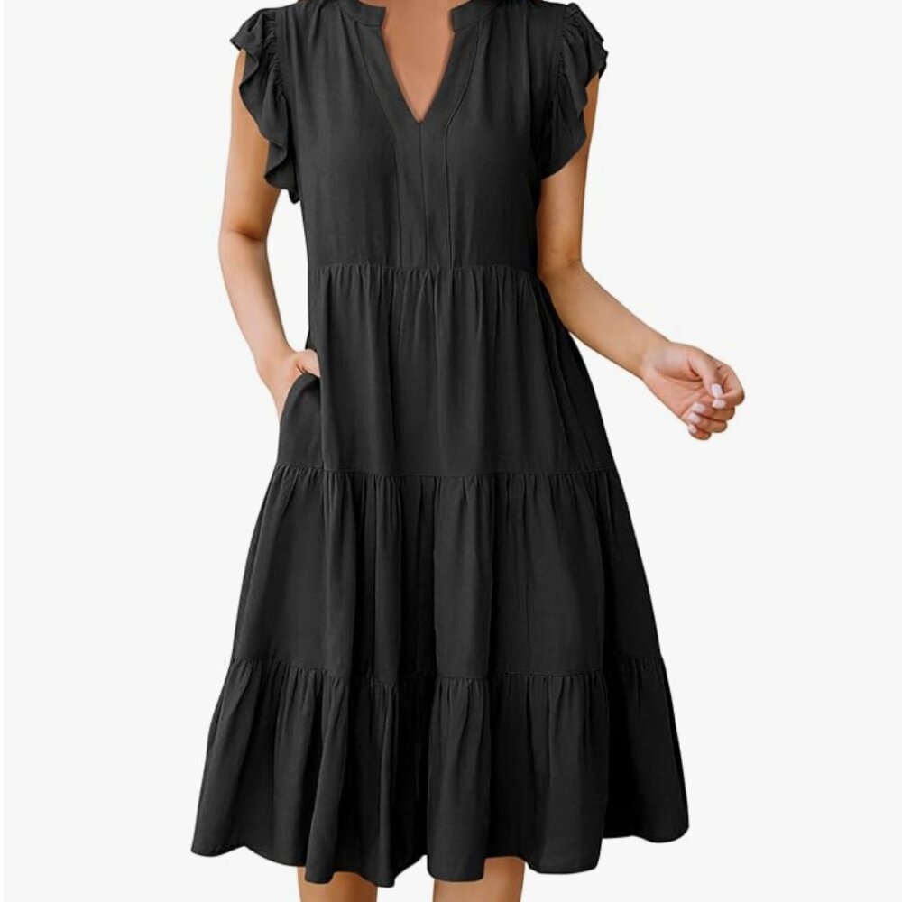 Flowy Tiered Vacation / Summer Dress / Midi Length / NWT / Size XL